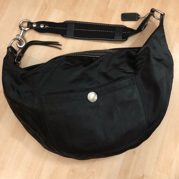 Coach Handbags - Coach black nylon hobo bag